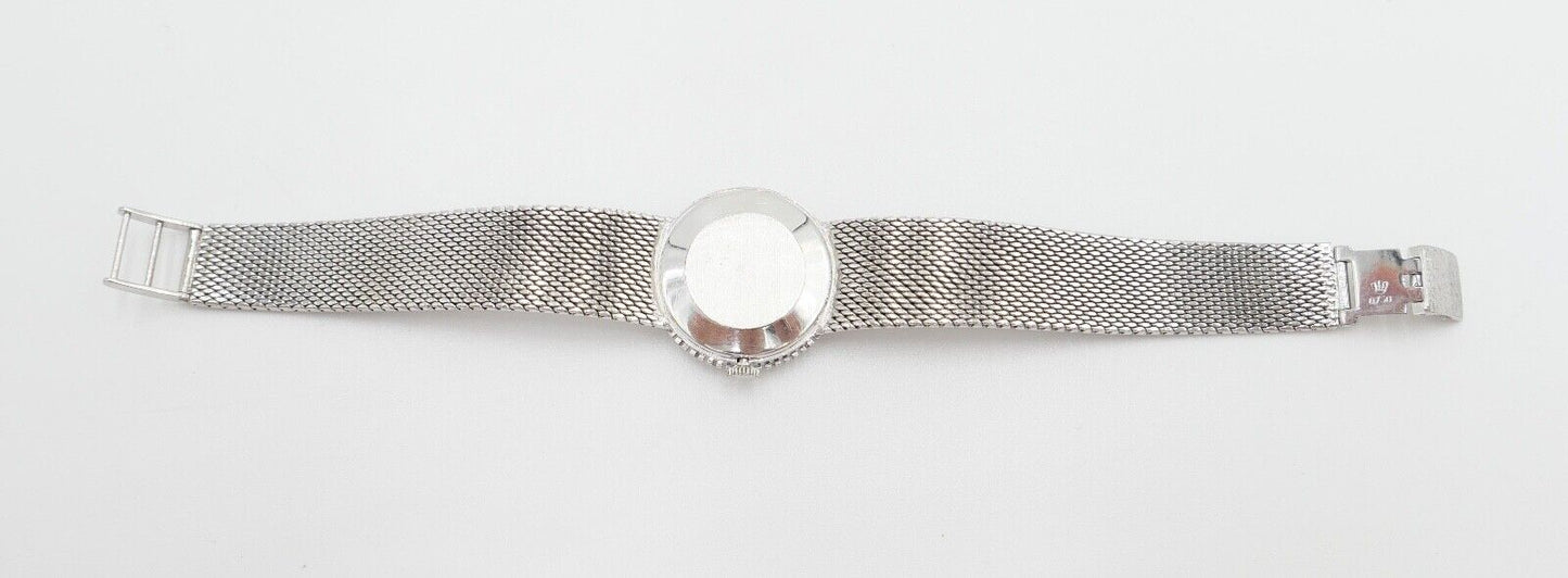 Elegante Predial Weißgold Damen Uhr mit Diamantbesatz 750/18K Lady watch Ø 24 mm - Antikhandel-Stuttgart