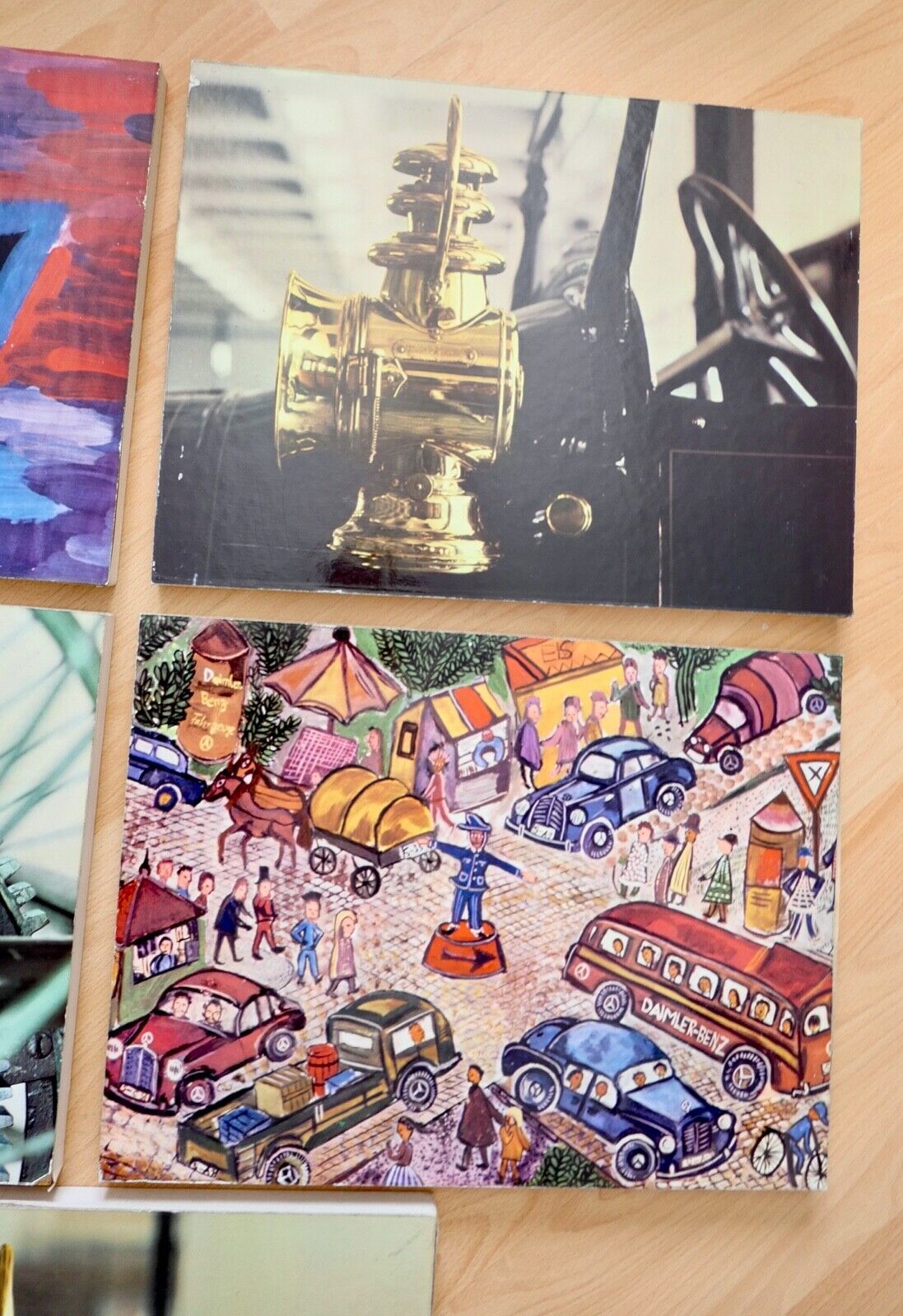 5 Bilder Gemälde Druck Mercedes Daimler Benz Limitierte Kinder Serie 40x30cm - Antikhandel-Stuttgart