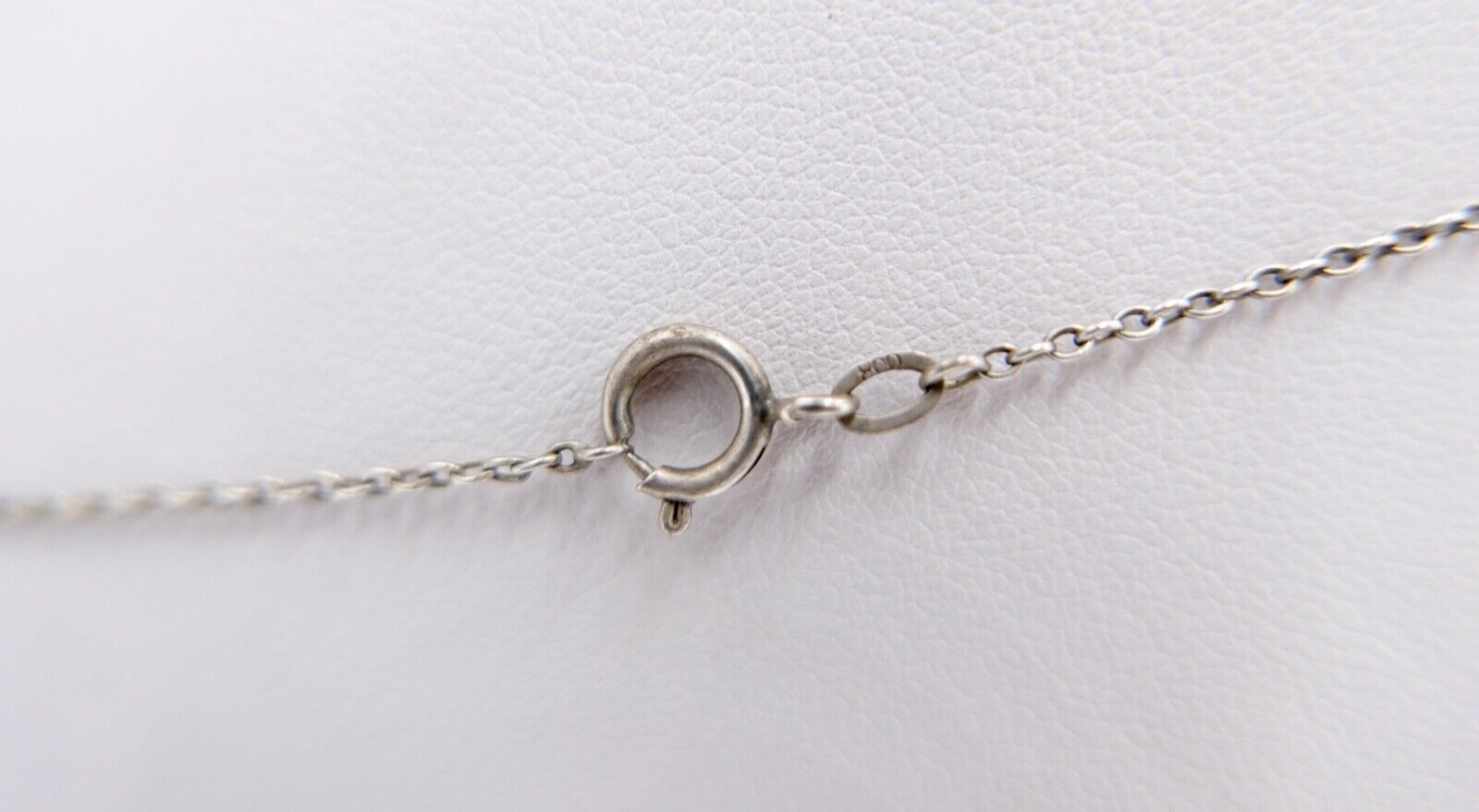 Antike filigrane 800 Silber Kette Collier 50 cm mit Markasiten und Onyx - Antikhandel-Stuttgart