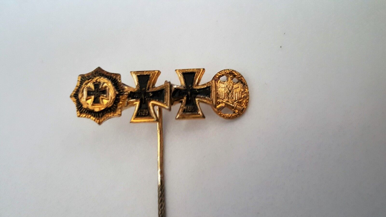 Miniatur Spange German WK WW Nadel Deutsches Kreuz Sturm EK IC BADGE MEDAL Pin - Antikhandel-Stuttgart