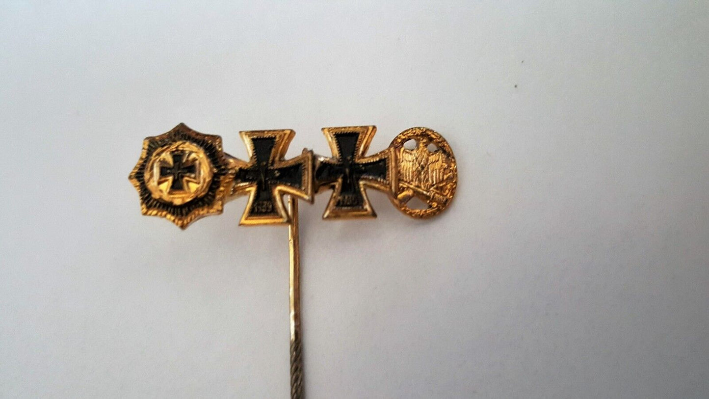 Miniatur Spange German WK WW Nadel Deutsches Kreuz Sturm EK IC BADGE MEDAL Pin - Antikhandel-Stuttgart