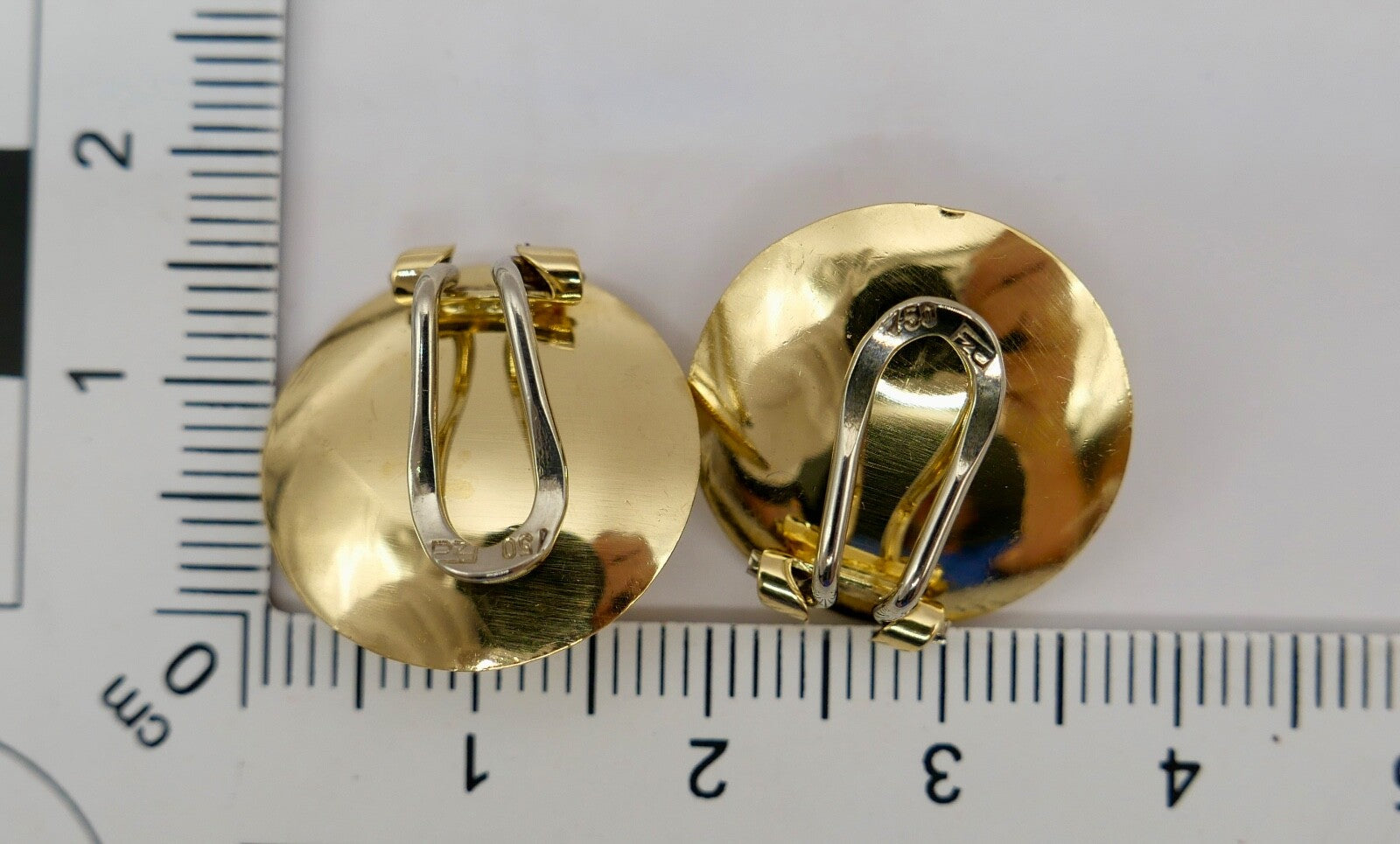 Perlen Ohrringe 750 18K Gelbgold  1990er Jahre PZ