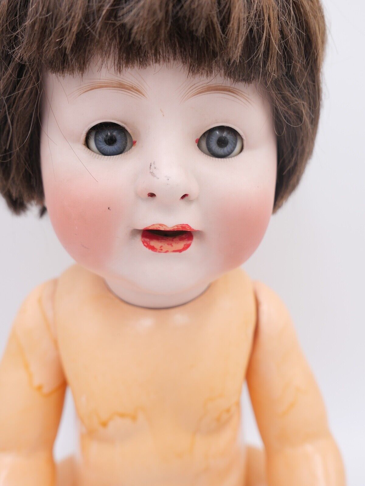 Antike Puppe Porzellan Kopf old doll 66 cm made in Germany Schlafaugen - Antikhandel-Stuttgart