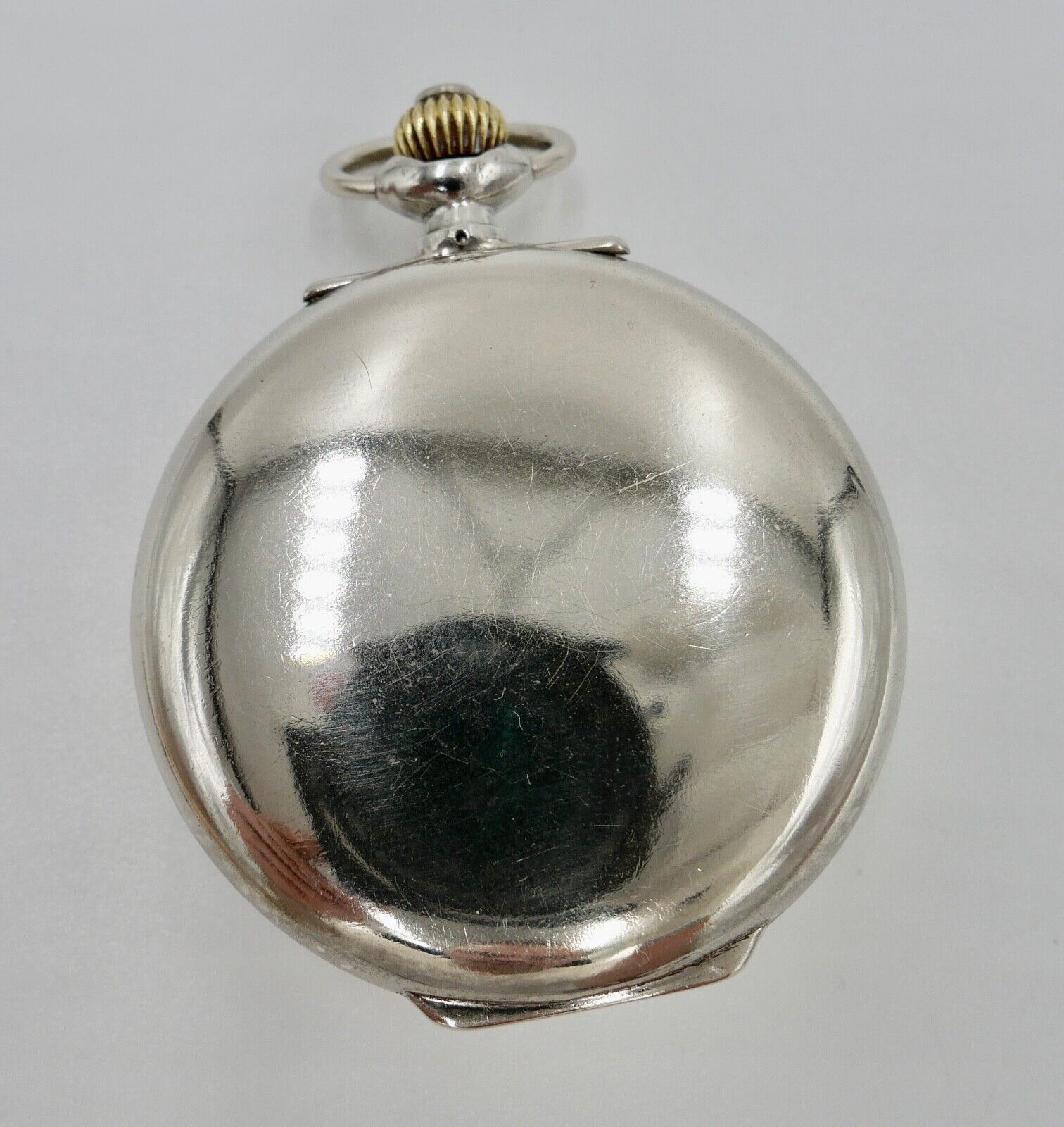 EXCELSIOR PARK Edelstahl Taschenuhr Wecker Ø 49mm sehr selten - Antikhandel-Stuttgart