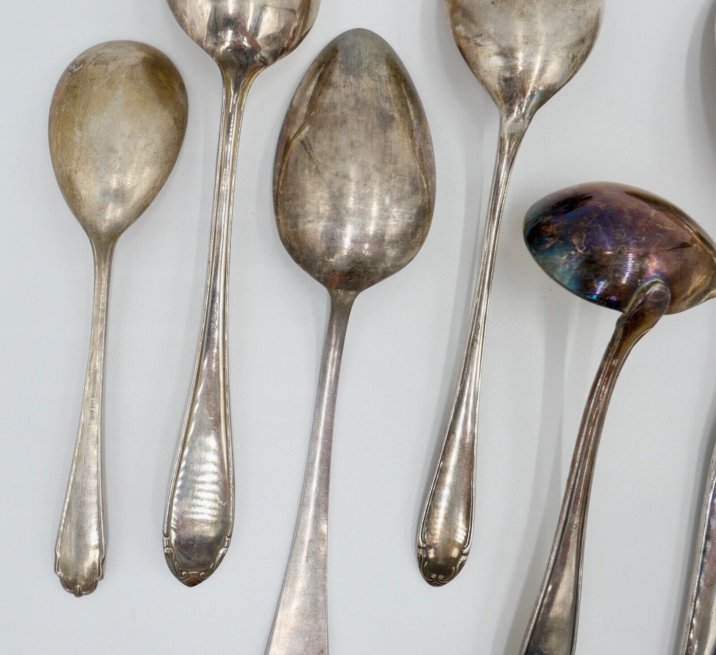 Konvolut Suppenkelle / Schöpfer / Löffel WMF OKA 90er Silberauflage 13 Stück - Antikhandel-Stuttgart