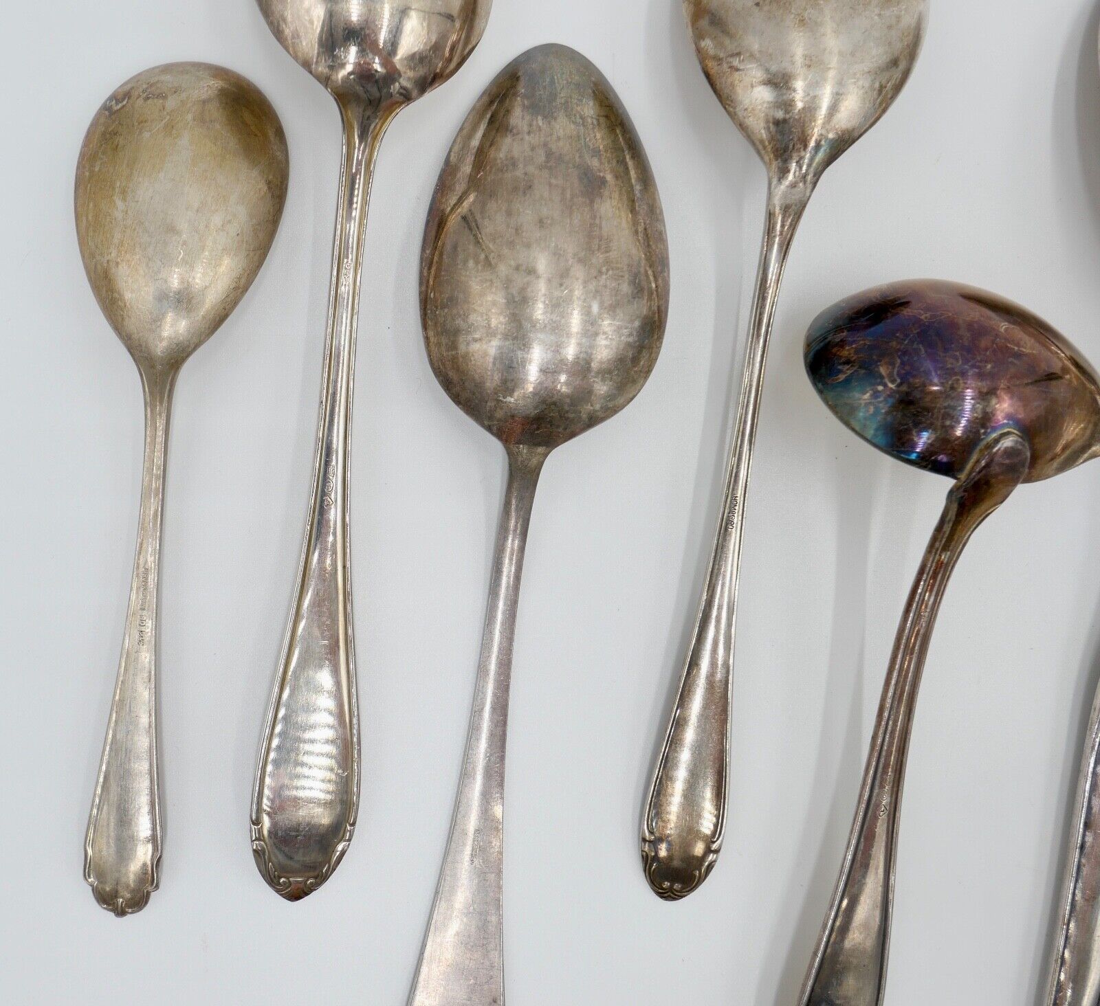 Konvolut Suppenkelle / Schöpfer / Löffel WMF OKA 90er Silberauflage 13 Stück - Antikhandel-Stuttgart