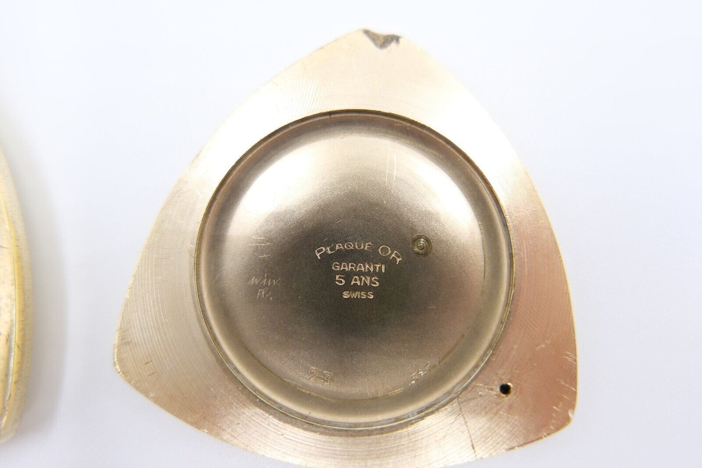 Taschenuhr Seltene Dreieckige LANCO vergoldet pocket watch Dreieck Plaque Or - Antikhandel-Stuttgart