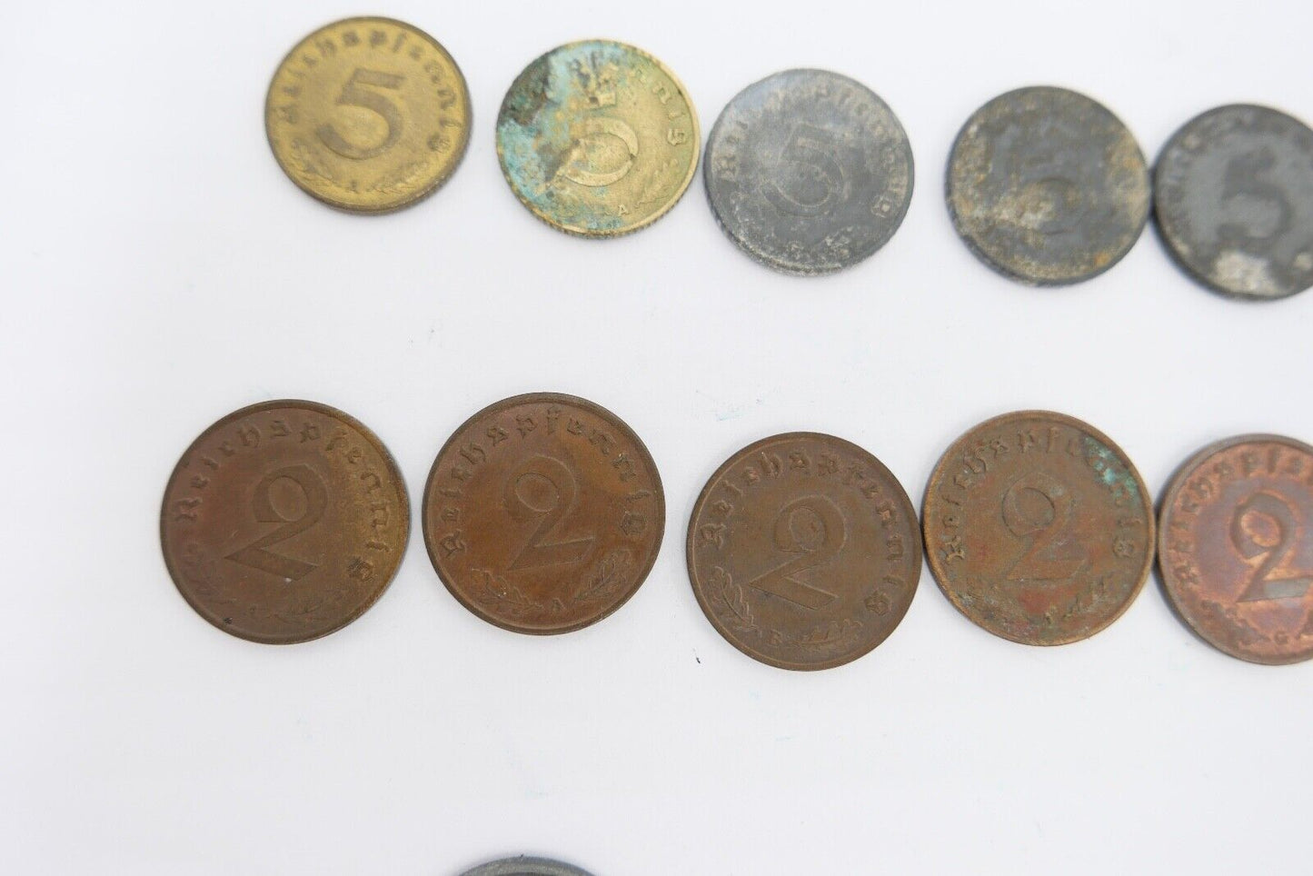 Reichsmark Drittes Reich J.354 1 Mark 2, 10, 5, 50, 1 Pfennig J.362 J.370 - Antikhandel-Stuttgart