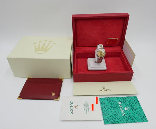 ROLEX Datejust Lady 69173 FULLSET 18K 750 STAHL GOLD Damenuhr 1993 Revision 2025 - Antikhandel-Stuttgart