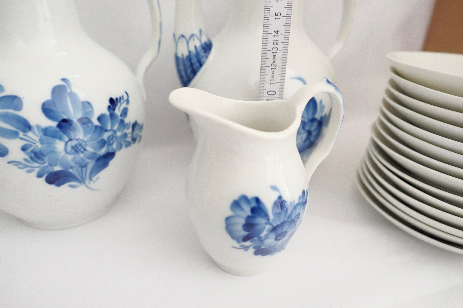 30 Tlg ROYAL COPENHAGEN " Blaue Blume " Kaffee Service Porzellan Teller Tassen