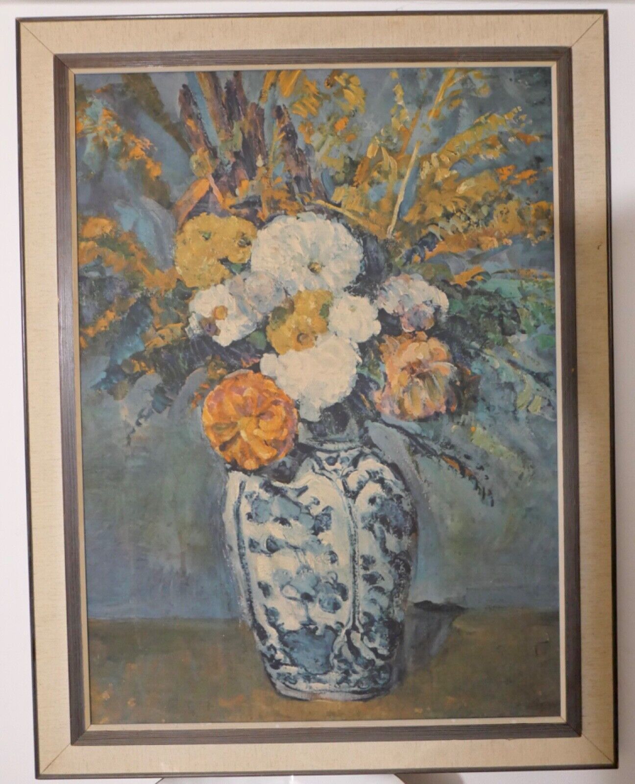 Gemälde 83x64 cm CÉZANNE PAUL SESANN Stillleben Blumen Vase BLOMSTER KUNSTKOPIE - Antikhandel-Stuttgart
