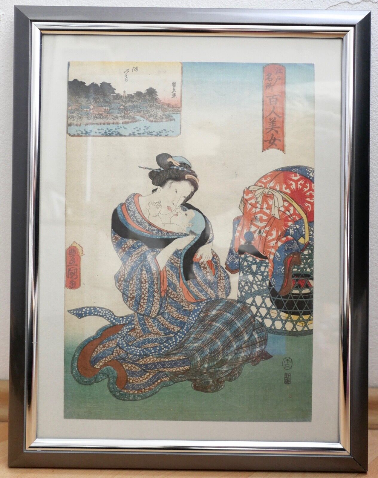 japanischer Farbholzschnitt Malerei Kunst Druckgrafik - Antikhandel-Stuttgart