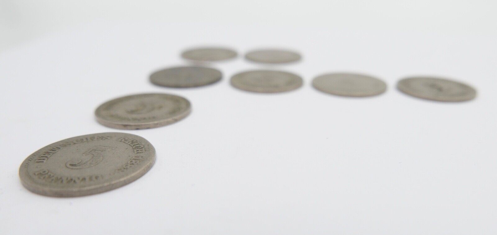 8x 5 Pfennig 1874-1888 Kaiserreich Jäger J.3 ge-s - Antikhandel-Stuttgart