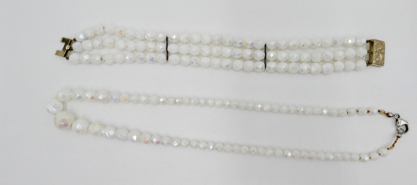 Schmuck SET Kette & Armband Glasperlen aus Murano 1960er Jahre - Antikhandel-Stuttgart