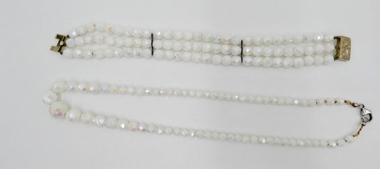 Schmuck SET Kette & Armband Glasperlen aus Murano 1960er Jahre - Antikhandel-Stuttgart