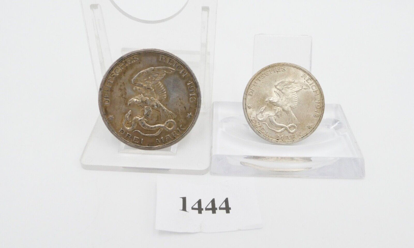 2 & 3 Mark Jäger J.109 & 110 Preussen Befreiungskriege Befreiungskampf Silber - Antikhandel-Stuttgart