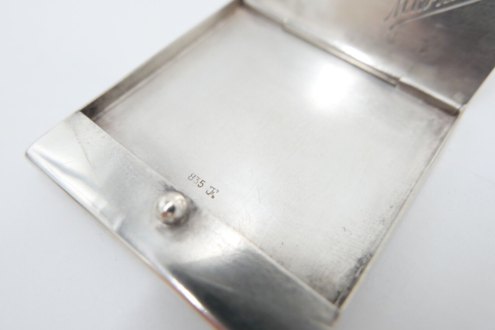 um 1930 Streichholzetui 835 Silber 32,8 Gr Silberetui Marianne Gravur - Antikhandel-Stuttgart