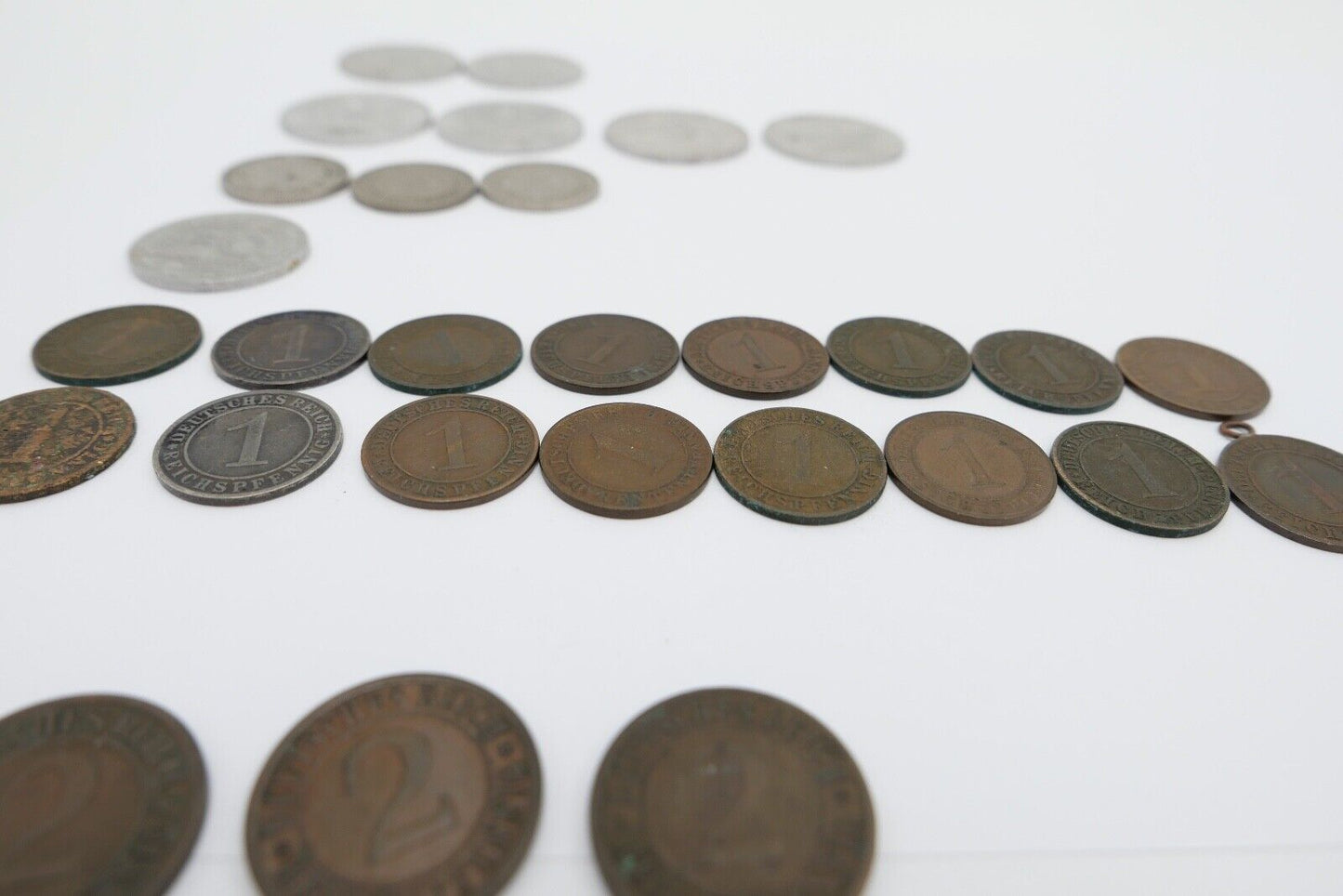 Posten Weimarer Republik 1, 3, 500 Mark 1, 2, 4, 5, 10, 50 Pfennig - Antikhandel-Stuttgart