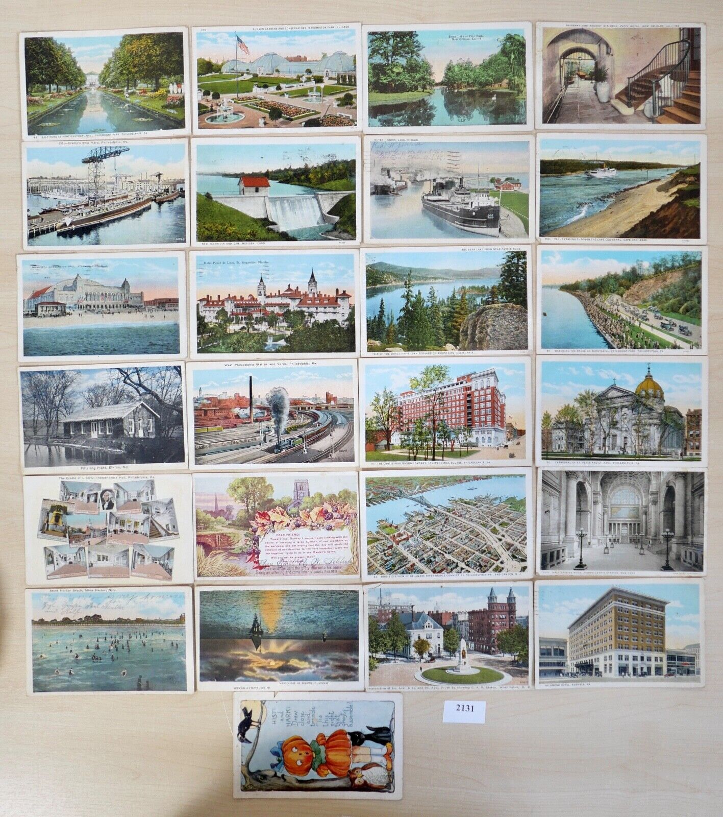 antike Ansichtskarten Postkarten Briefmarke Washington Chicago Philadelphia USA - Antikhandel-Stuttgart