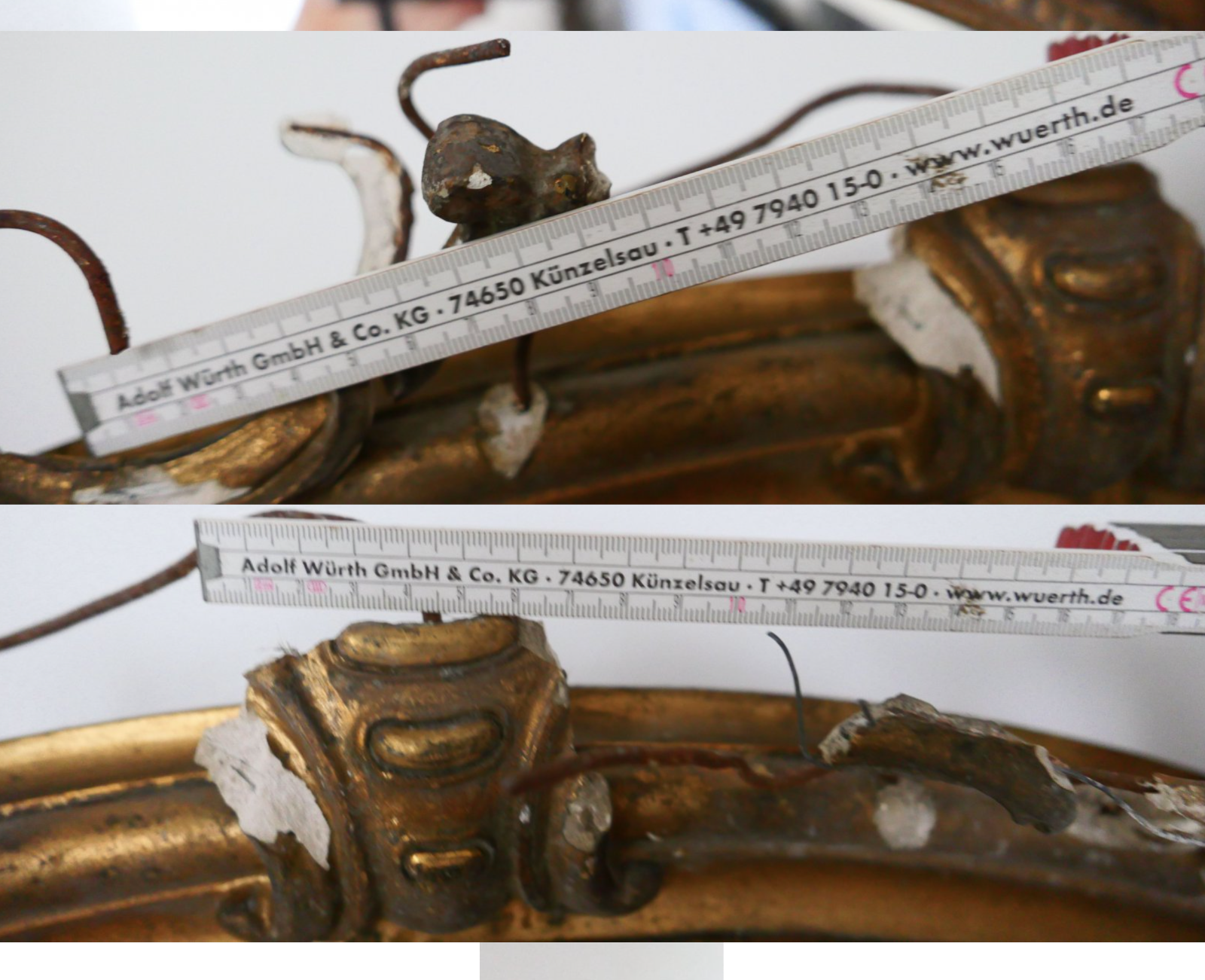 Antiker ovaler Wandspiegel 19. JH. 82x65cm um 1820 Restaurierungsbedürftig - Antikhandel-Stuttgart