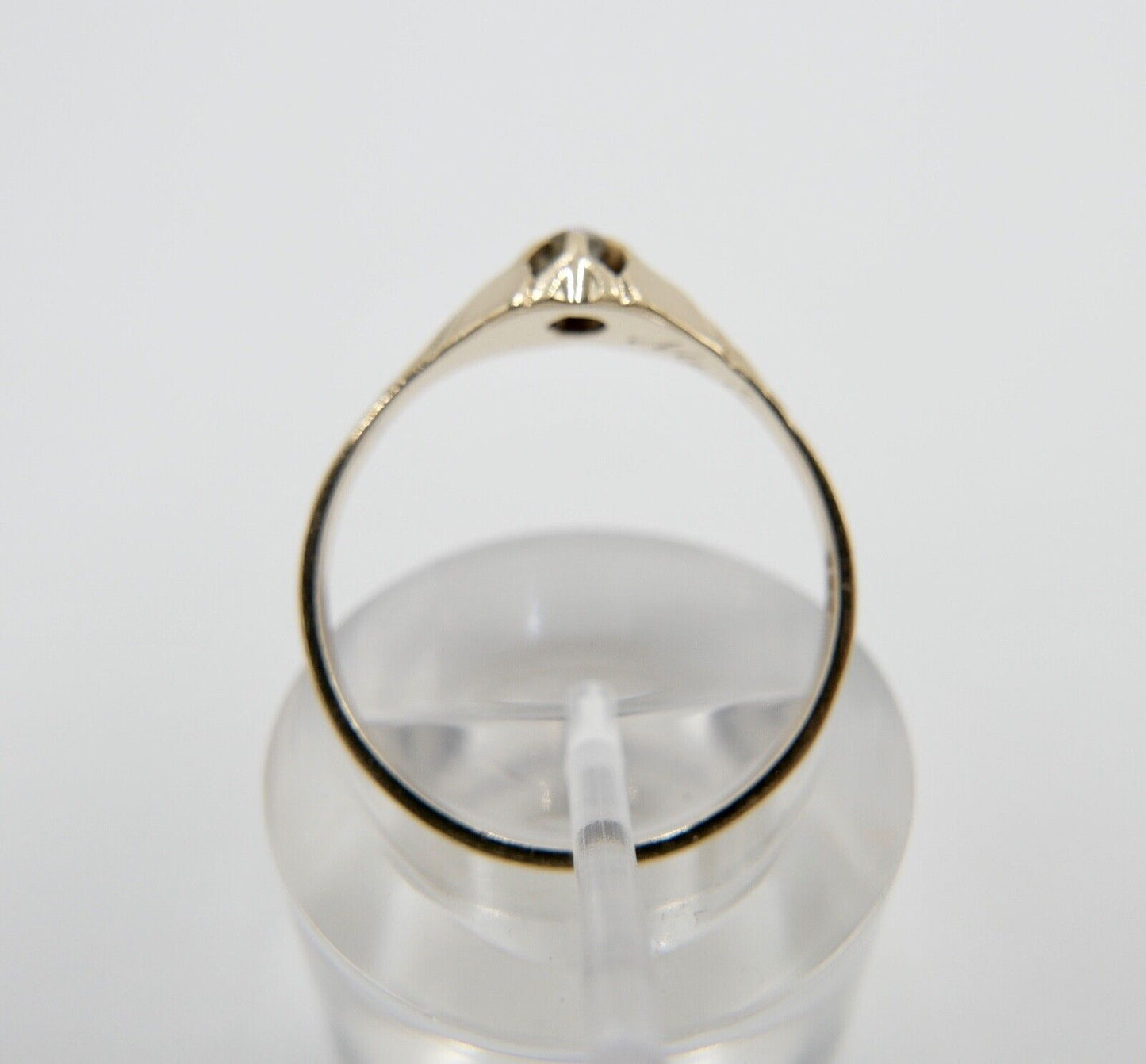 Antik um 1900 Jugendstil Solitär Ring Gold 333 Diamant Damenring Gr. 58 - Antikhandel-Stuttgart