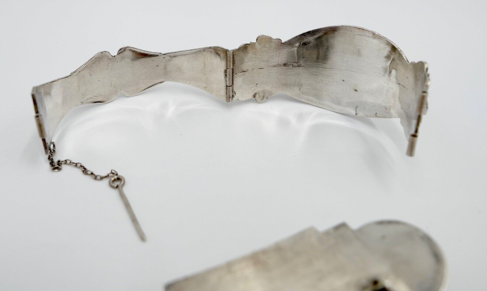 Schmuckset Silber Armband & Brosche Arabische Schrift bracelet brooch Armreif - Antikhandel-Stuttgart