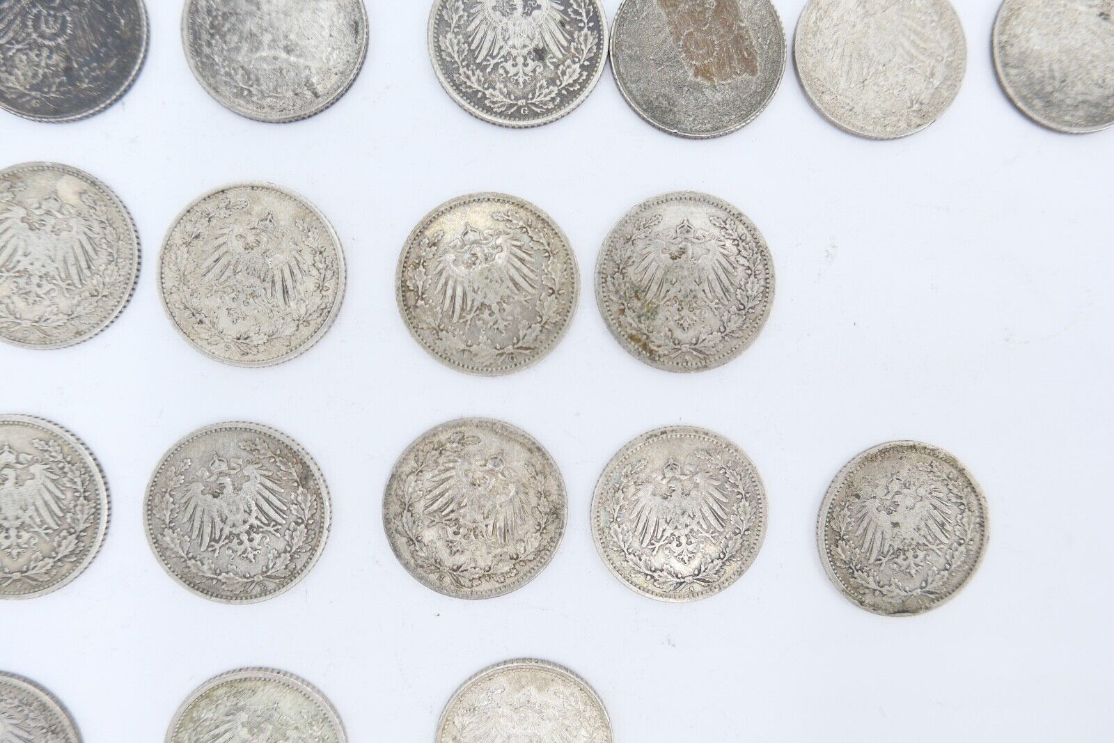 18x 1/2 Mark Jäger 16 / J.16 Silber 1905-1918 ss-stg sehr schön - Stempelglanz - Antikhandel-Stuttgart