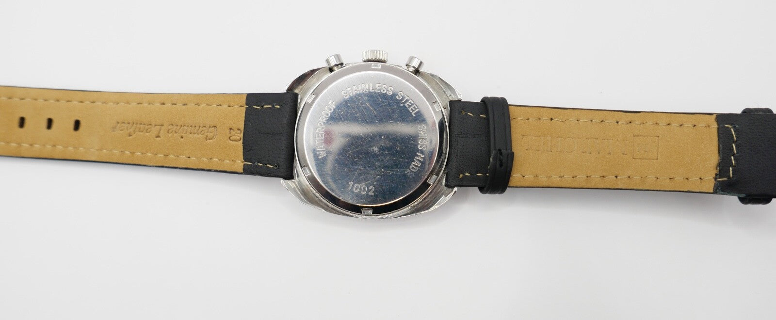 Exactus 1002 Precigraph 37mm Herren Venus 175 Armbanduhr neuem Lederarmband