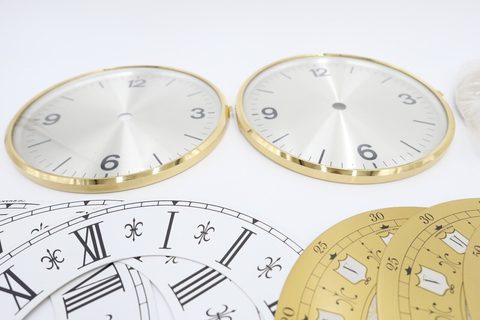 NEU Posten Uhrmacherauflösung Zifferblatt Ersatzteile Aluminium Messing Kaminuhr - Antikhandel-Stuttgart
