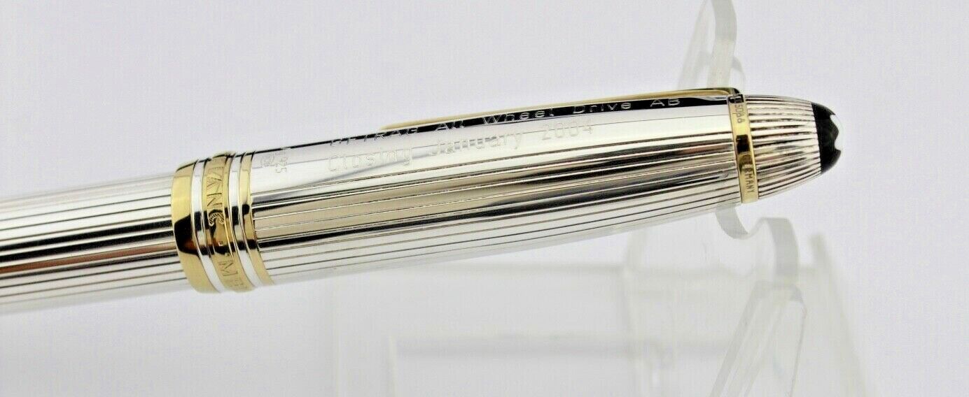 MONTBLANC Kolbenfüller Solitaire Le Grand MEISTERSTÜCK 1468 Silber GETRAG WHEEL - Antikhandel-Stuttgart