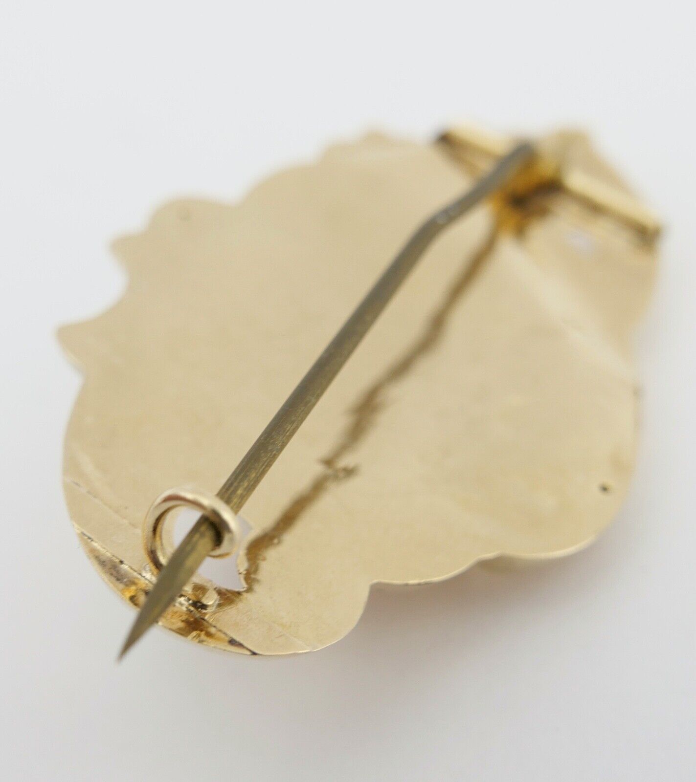 Antike Florale Biedermeier Barrock Schaumgold 14K 585 Brosche Ø 48x36 mm um 1840 - Antikhandel-Stuttgart