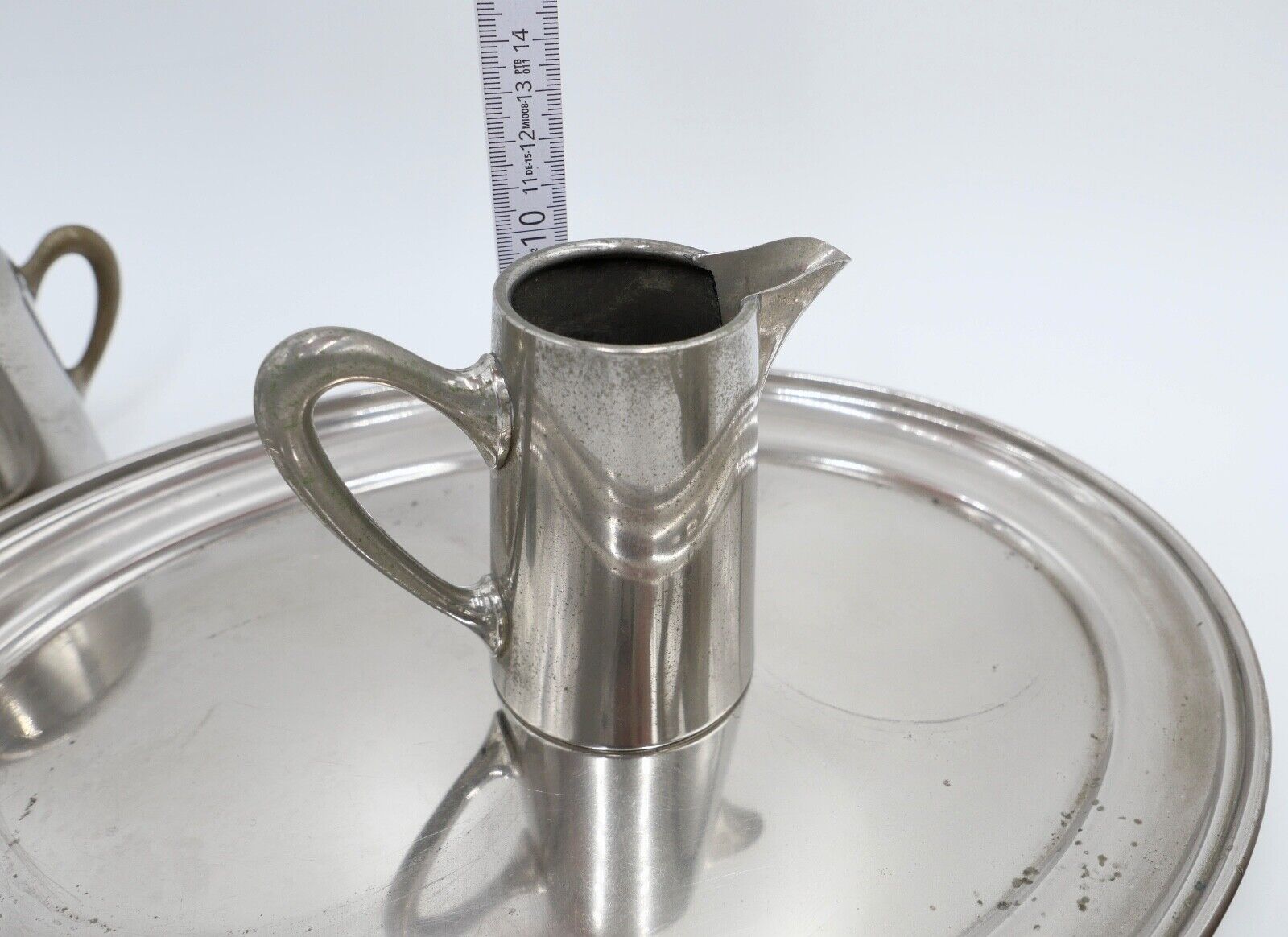 Jugendstil um 1900 Kaffee Tee Service FLEITMANN & WITTE 10/10% Chrom Nickel FW&J - Antikhandel-Stuttgart