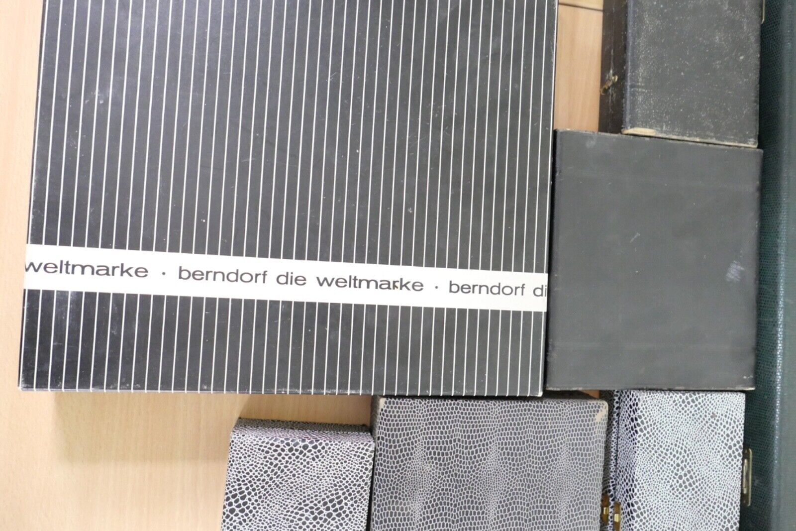 Konvolut antik alte Besteckkasten Aufbewahrung BERNDORF WENZ SCHILLING MAYER - Antikhandel-Stuttgart