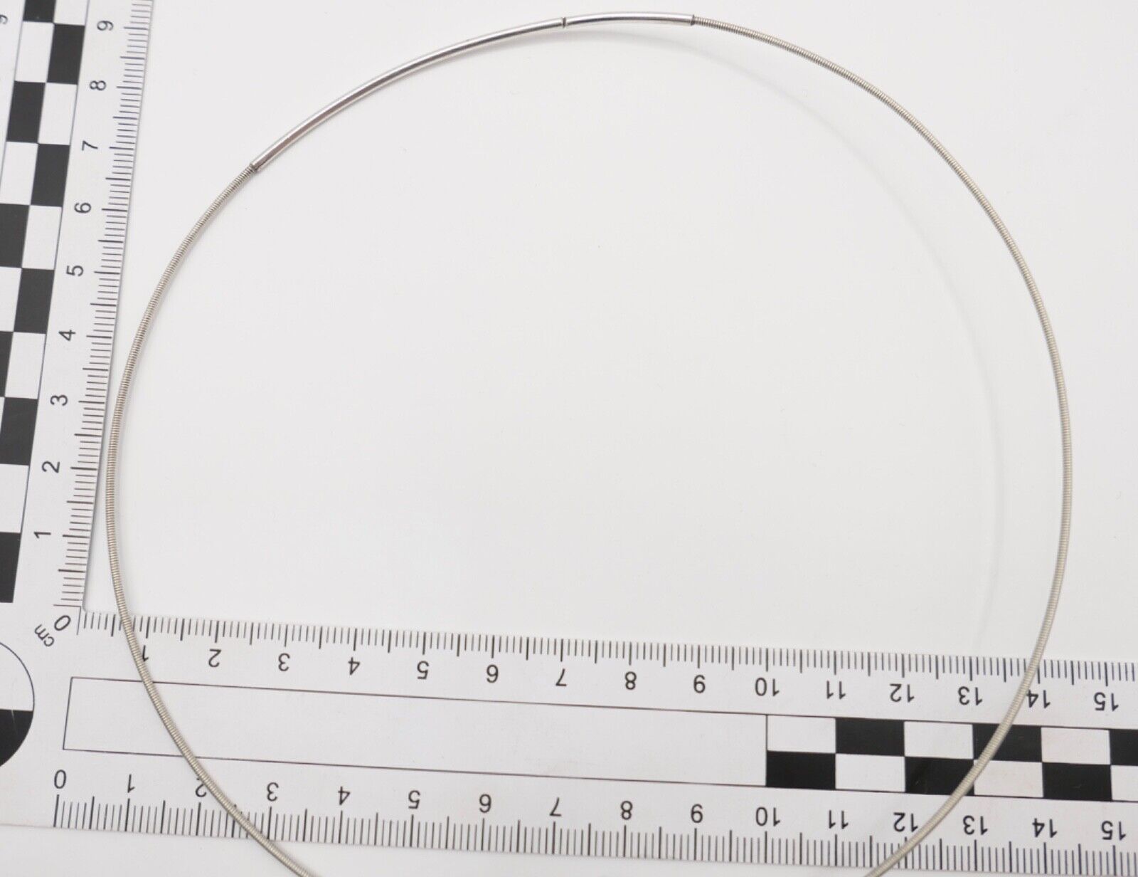 1990er Jahre Silber Draht Collier mit LAPIS LAPISLAZULI Anhänger 45cm - Antikhandel-Stuttgart