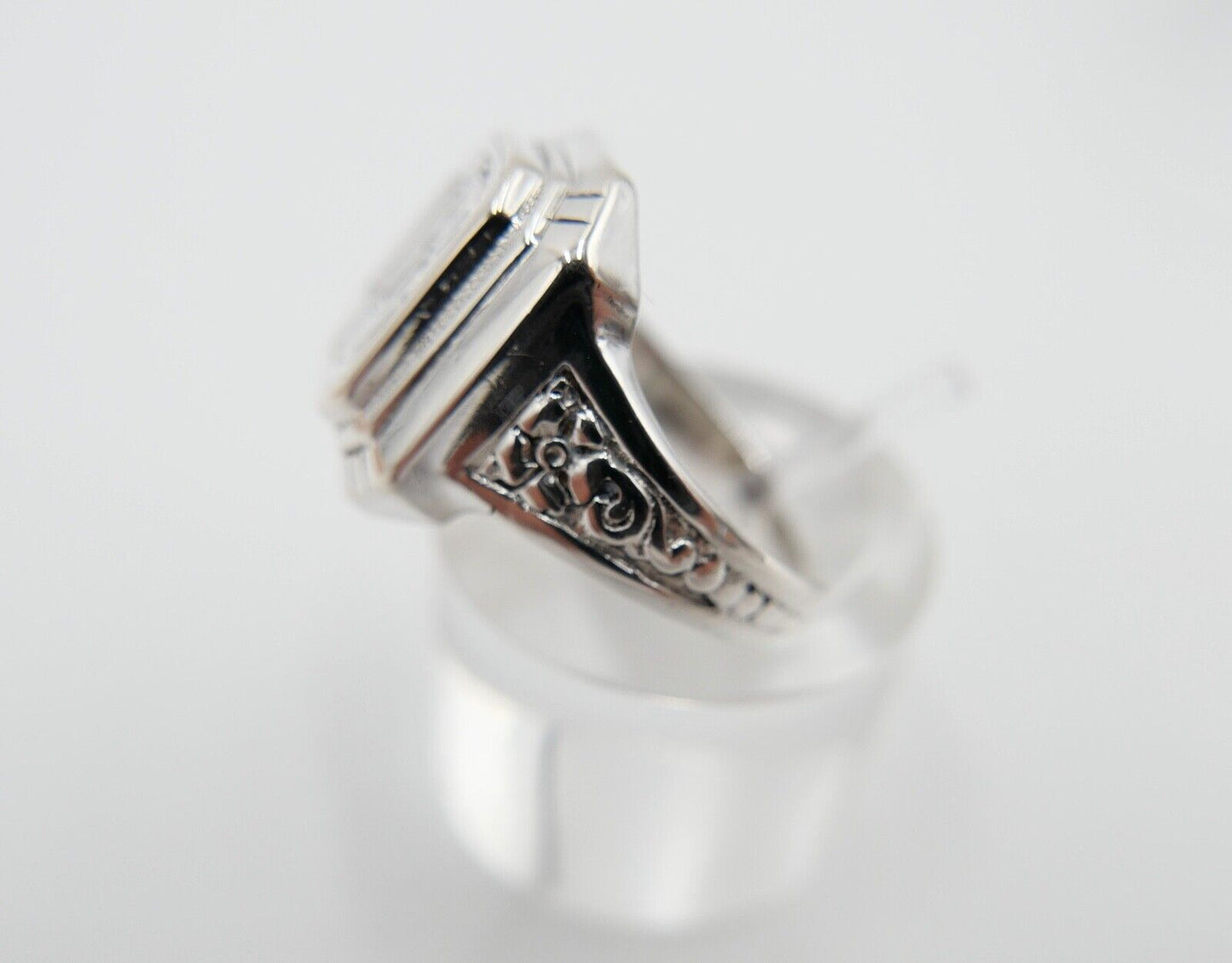 Jugendstil Siegelring Monogramm DB BD Herrenring Ring 830 Silber Gr. 58 - Antikhandel-Stuttgart