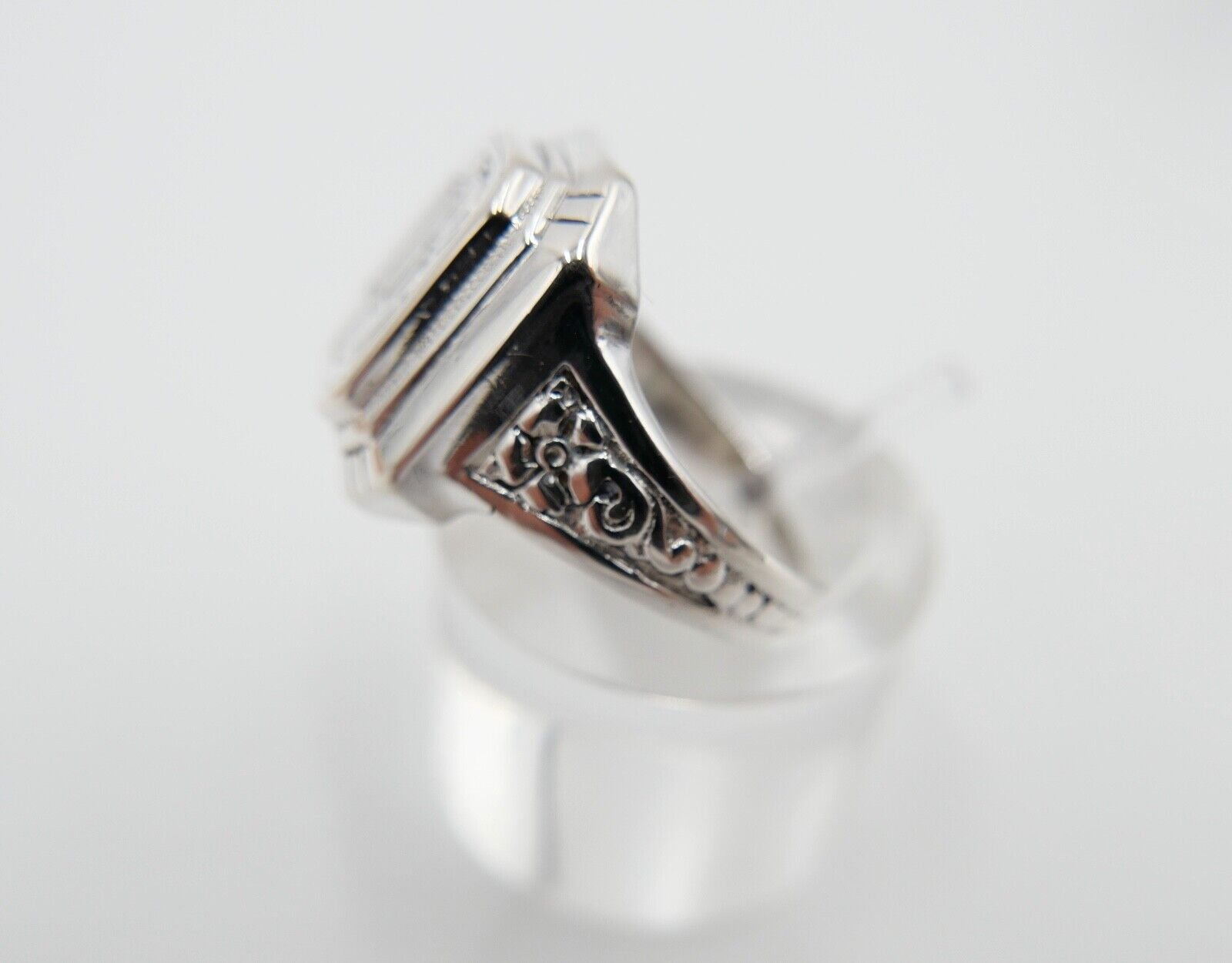Jugendstil Siegelring Monogramm DB BD Herrenring Ring 830 Silber Gr. 58 - Antikhandel-Stuttgart