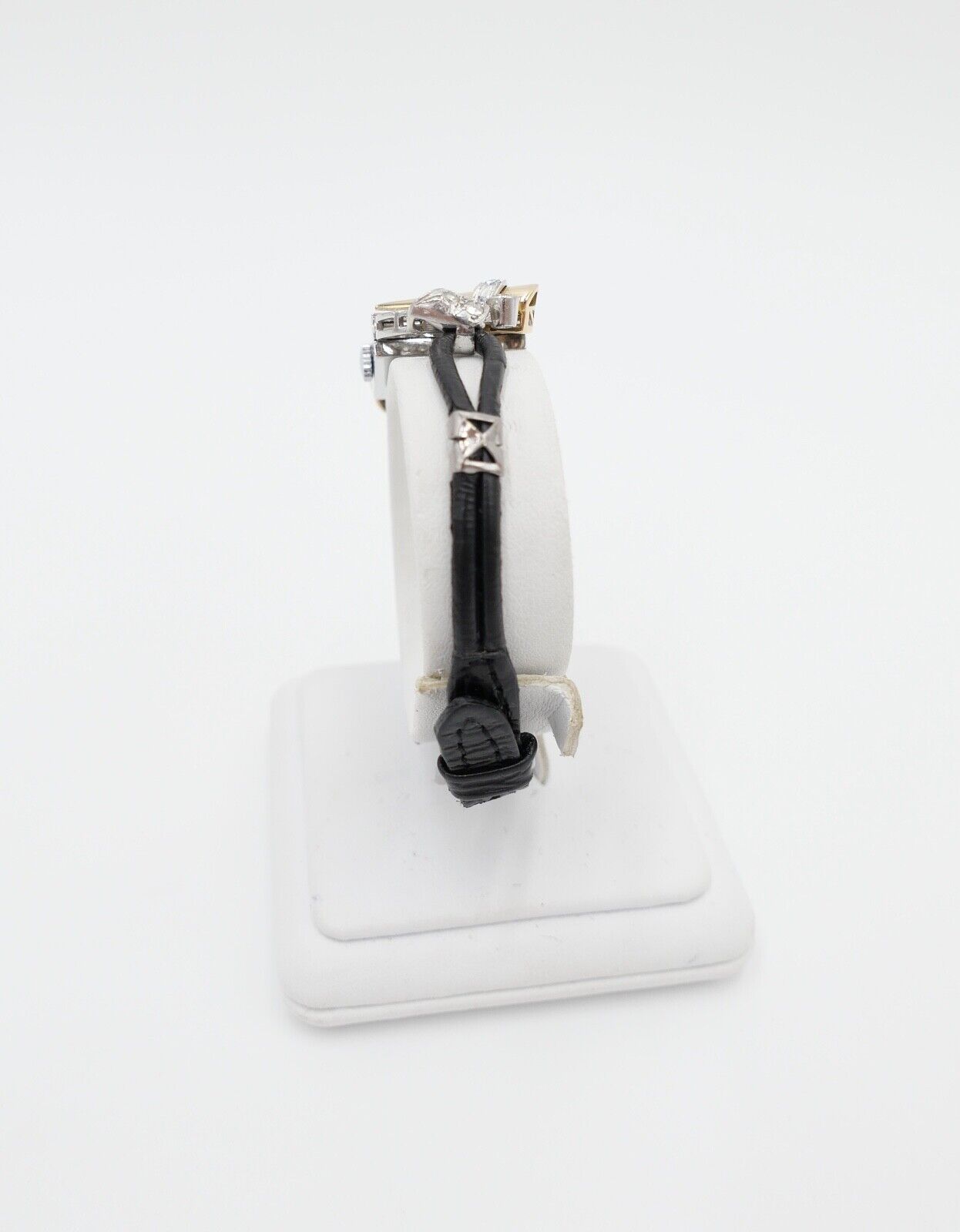 ART DECO DAMEN ARMBANDUHR 750 / 18K WEIß GELB GOLD 48x Diamant Brillant 2,16 CT - Antikhandel-Stuttgart