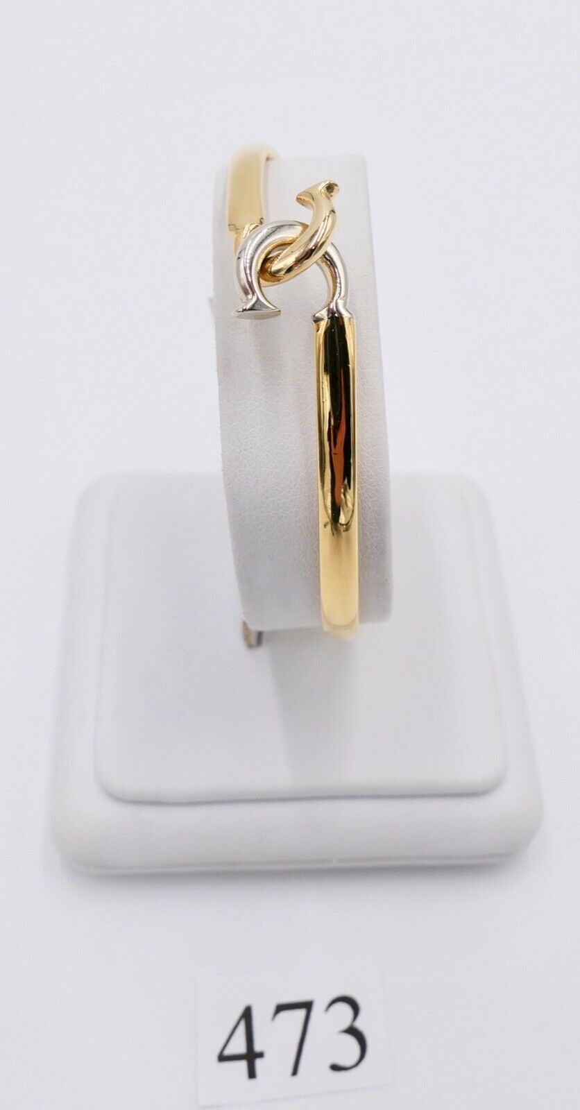 Armspange Armreif 750 18K Gelb Weiß Gold " Hook Bracelet Cartier " 1978 - 1979 - Antikhandel-Stuttgart