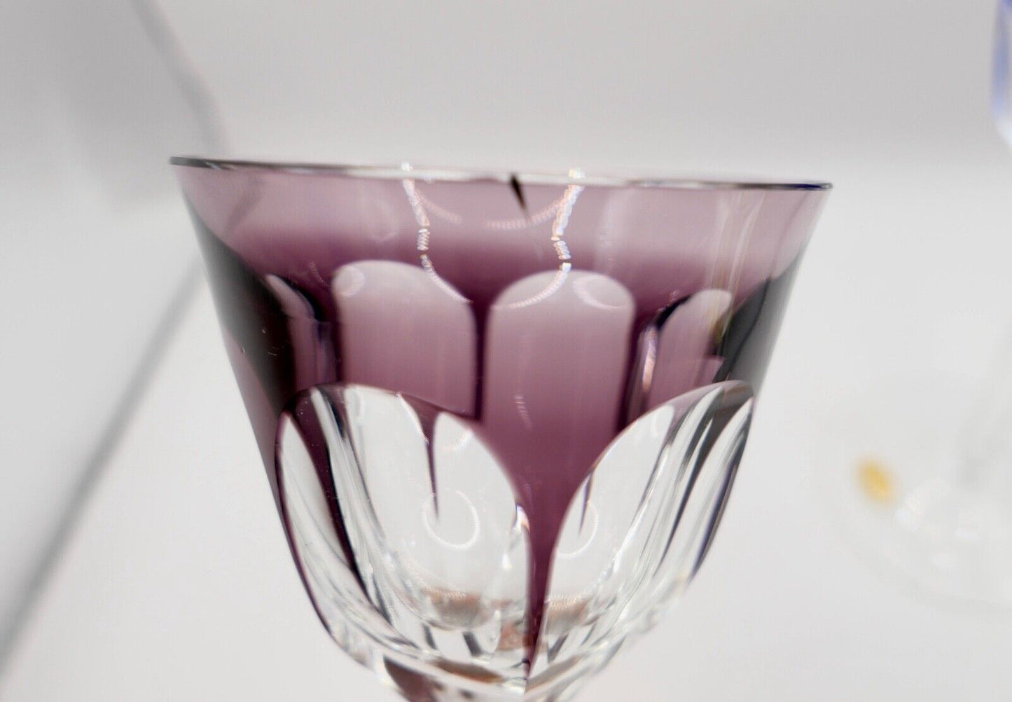 3x original bunte Bleikristall Weingläser " MOSER " LADY HAMILTON " 18,5 cm - Antikhandel-Stuttgart