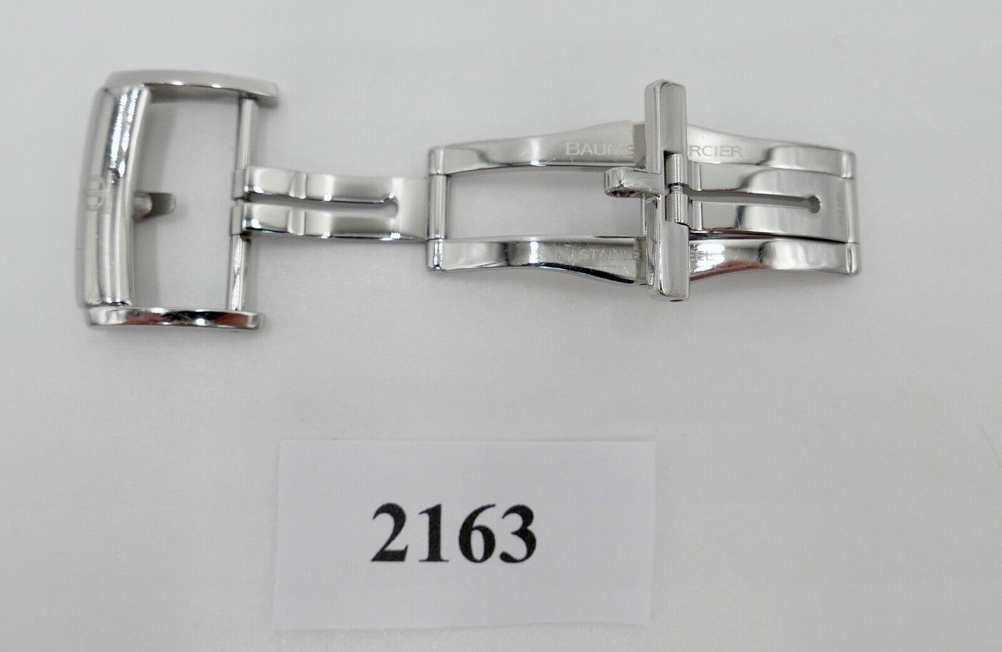 Baume & Mercier Stahl Armband Faltschließe Edelstahl 20mm Schließe - Antikhandel-Stuttgart