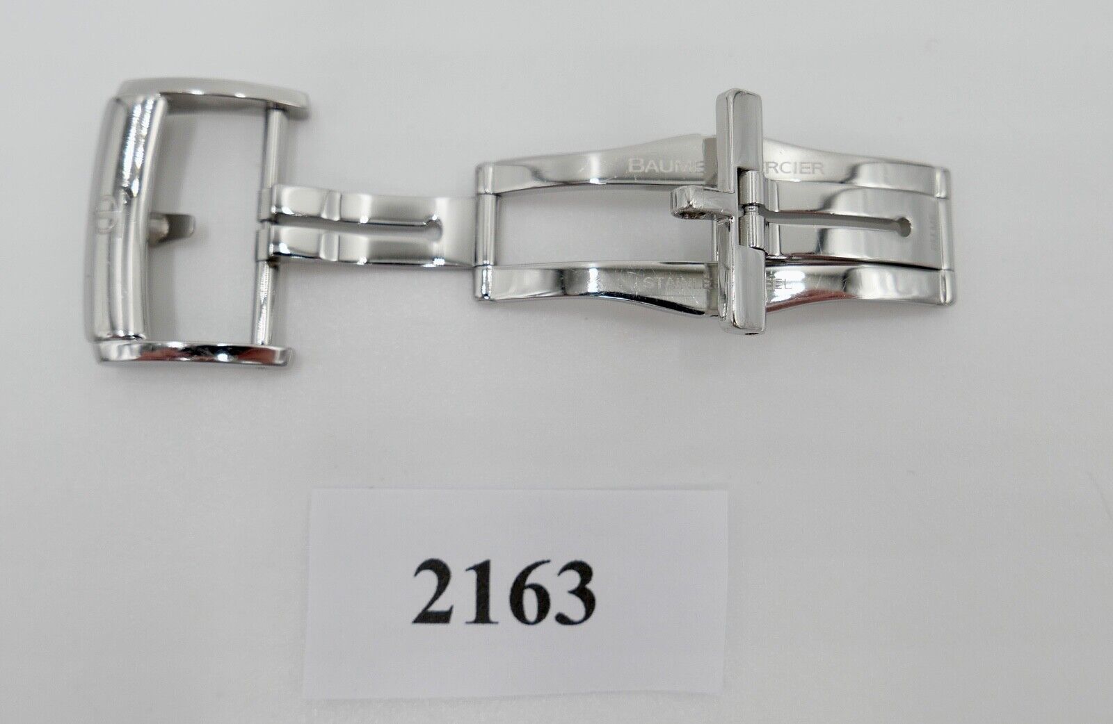 Baume & Mercier Stahl Armband Faltschließe Edelstahl 20mm Schließe - Antikhandel-Stuttgart