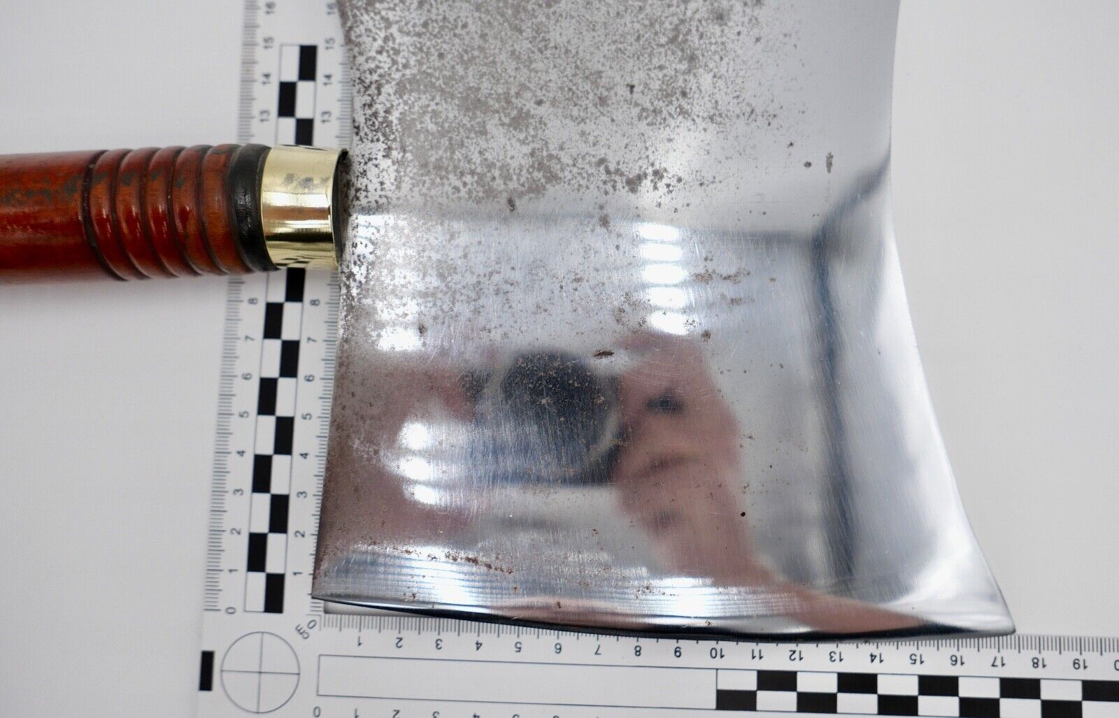 altes Fleischerbeil Metzgerbeil Doppelspalter H. AILE STUTTGART BAD CANNSTATT - Antikhandel-Stuttgart