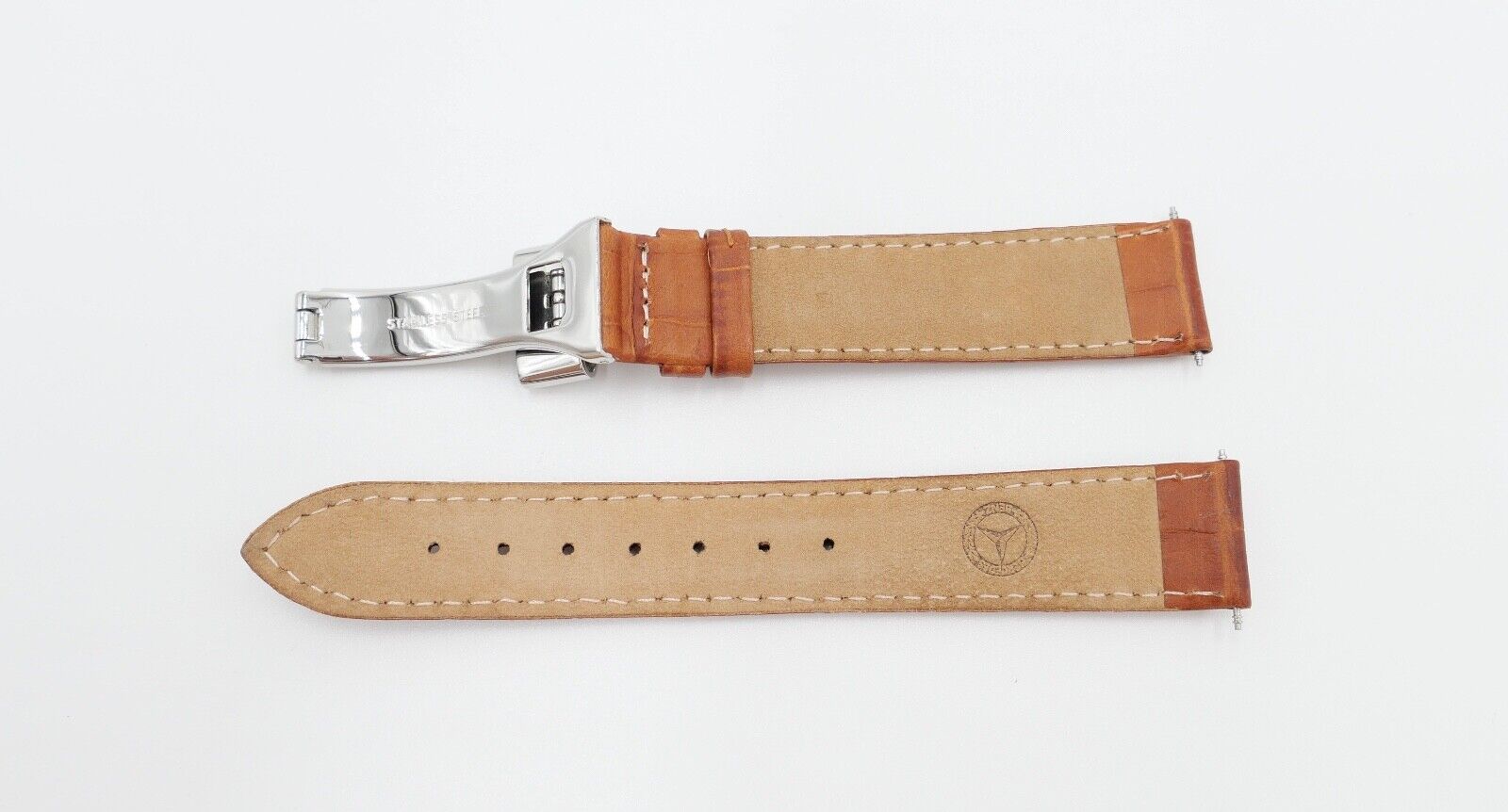 NEU NEUwertig Uhrenband für Mercedes Benz 18mm Faltschließe Leder - Antikhandel-Stuttgart