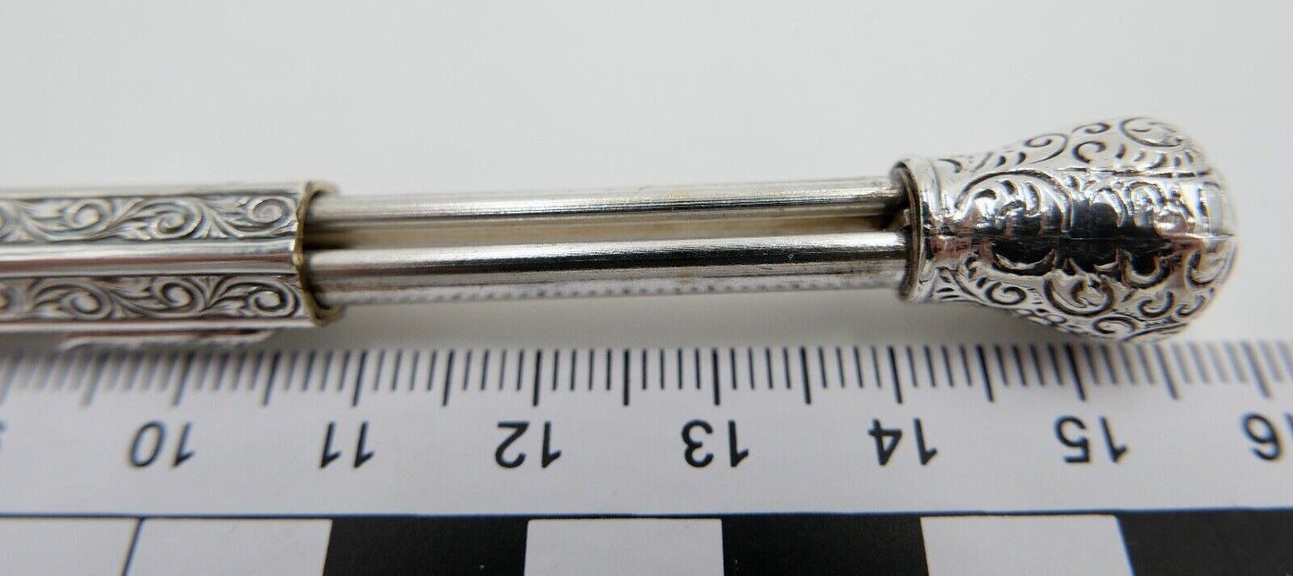 Jugendstil Bleistift Silber 800 / 900 Floral - Antikhandel-Stuttgart