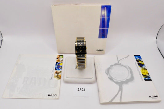 RADO Diastar Jubilé Damenuhr Ref. 153.0383.3 Keramik Gold Quartz Diamant 22x18mm - Antikhandel-Stuttgart