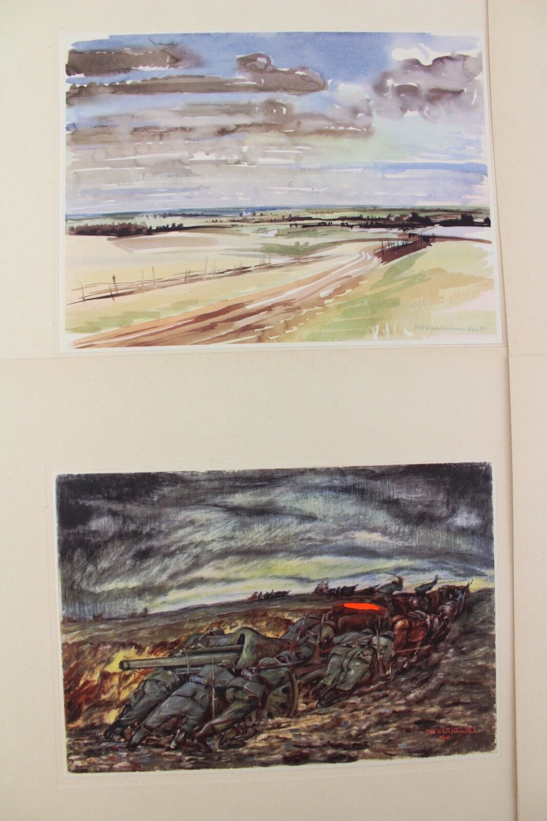 Maler im Osten PK - Mappen Kampf ums Reich 11 Bilder TOP WW WK painting Germany - Antikhandel-Stuttgart