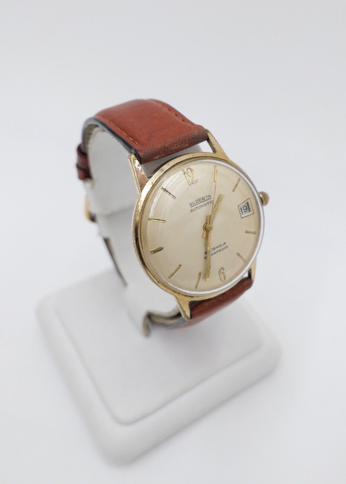 SILBERTA Gold Plated 1970er Jahre Herrenuhr Ø 33 mm Automatic FB197 - Antikhandel-Stuttgart