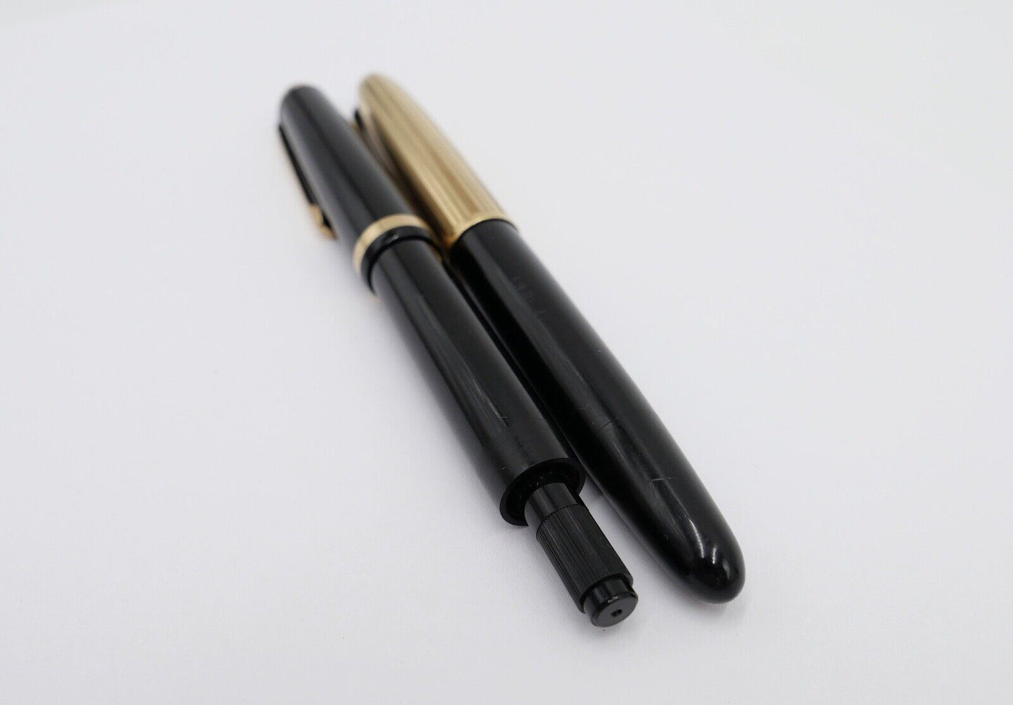 Set Vintage 2 LAMY Kolbenfüller Füller Modell 27 585 / 14 Ct Goldfeder - Antikhandel-Stuttgart