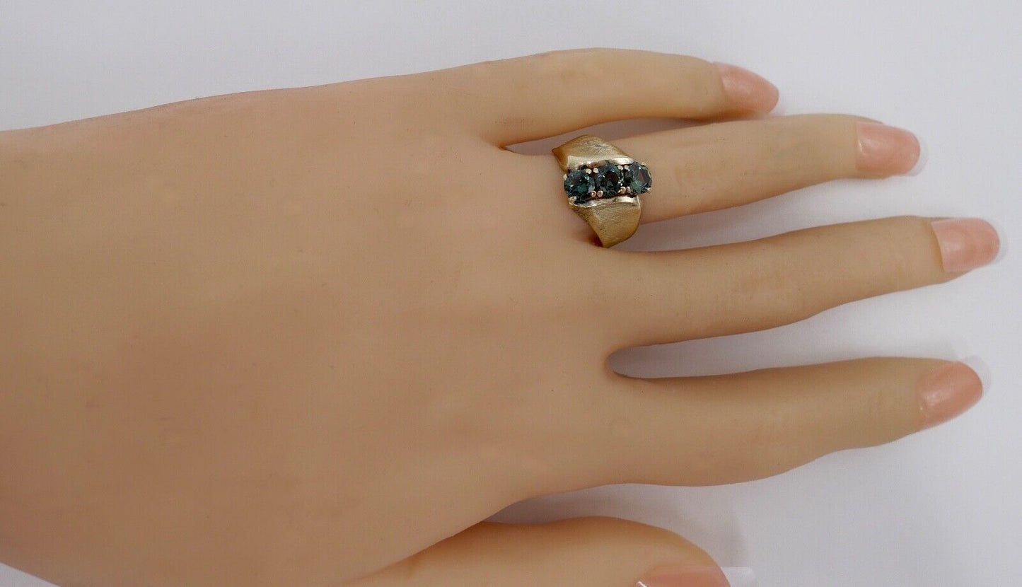 Eleganter Gold Ring 333 / 8K Turmalin Grün 1,05 Ct Rund Gr. 51 - Antikhandel-Stuttgart