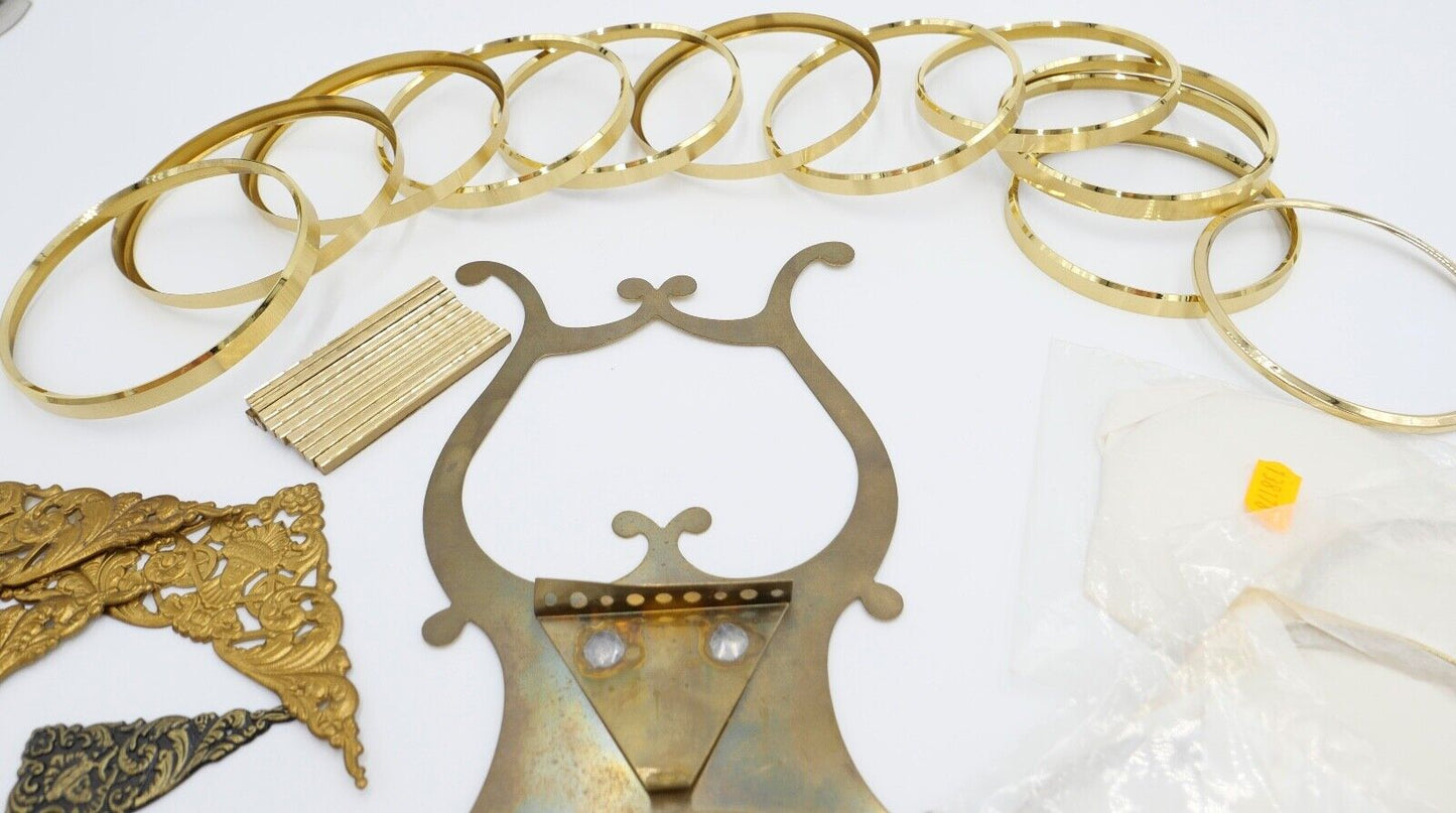 NEU Posten Uhrmacherauflösung Glaseinsatz Abdeckung Ersatzteile Messing Kaminuhr - Antikhandel-Stuttgart